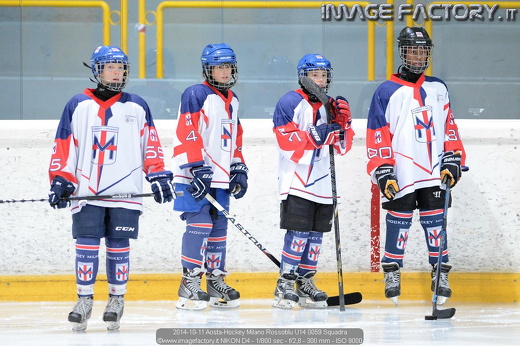 2014-10-11 Aosta-Hockey Milano Rossoblu U14 0059 Squadra